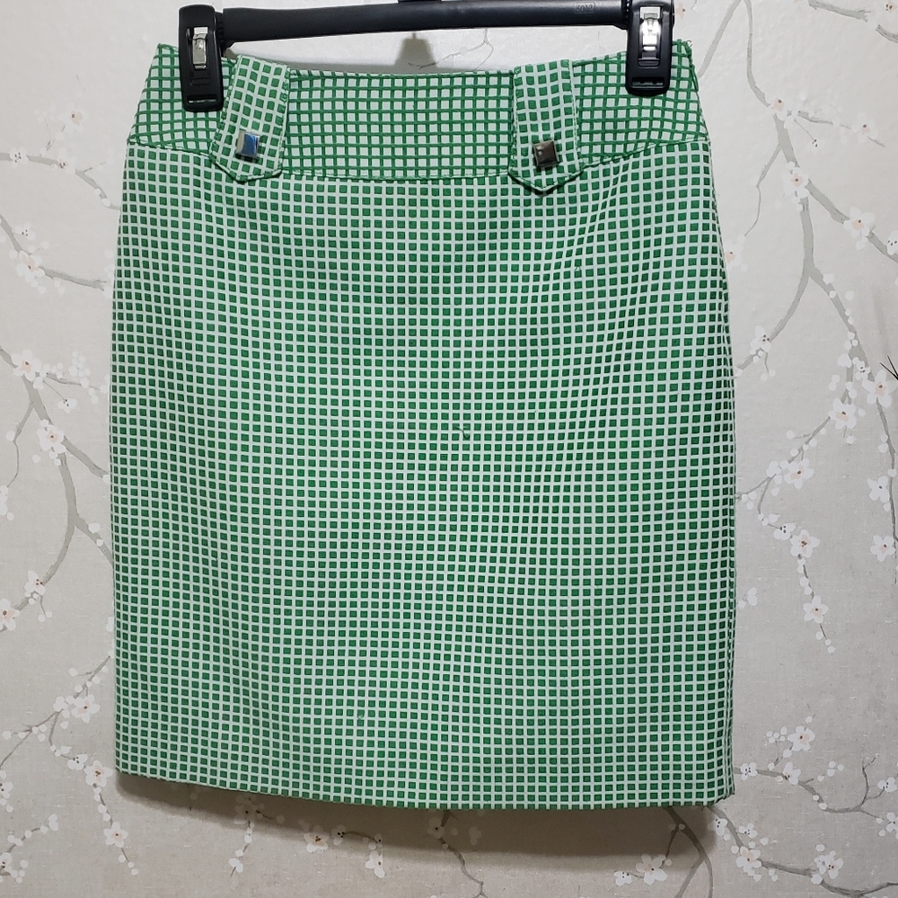 Antonio Melani Checkered Pencil Skirt
